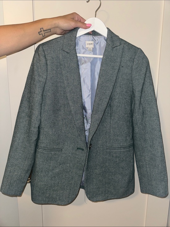 J. Crew Jackets & Blazers - J. Crew Women's Grey Herringbone Tailored Blazer